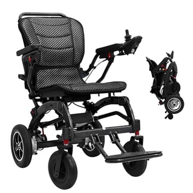 Silla de ruedas eléctrica para adultos, altura ajustable de las piernas, sillas de ruedas ligeras todo terreno, almohadillas desmontables, silla de ruedas motorizada eléctrica para personas mayores