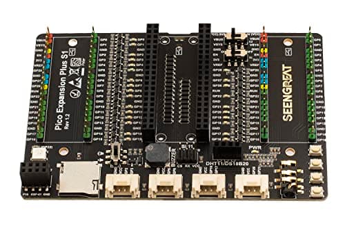 SEENGREAT GPIO Expander for Raspberry Pi Pico Expansion Board Dual GPIO Expansion Plus S1 2 x 20 Pin Pico with Micro SD Card Slot 3.5mm Audio Jack Reset Button