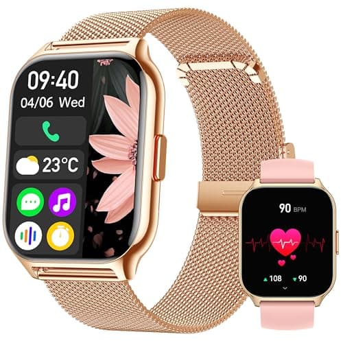 ZOSKVEE Reloj Inteligente Mujer Hombre, Usado con Aplicación FitCloudPro, Bluetooth Llamada, 2'' Smartwatch con Presión Arterial, 100+ Deportes, Ritmo Cardíaco, DIY Esferas, para iOS Android