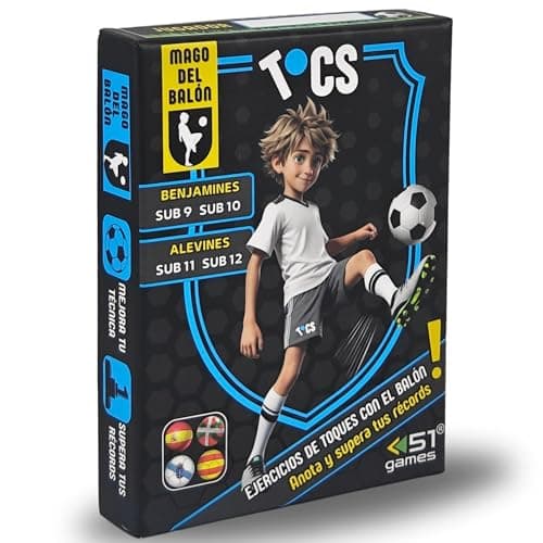 TOCS Mago del balón | Ejercicios de fútbol para niños | 36 retos de toques con el balón | Mejora tu técnica | Anota y supera Tus récords | Regalo 8,9,10 y 11 años | Tu Entrenamiento en Forma de Juego