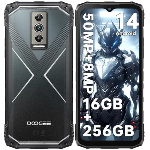 DOOGEE Blade 10 Pro(2024) Telefono Movil Resistente Android 14, 16GB+256GB(2TB) Movil Irrompible, 6.56'' HD+ Display, 50MP+8MP Camera Movil Todoterreno 5150mAh, 3 Card Slots/IP68/ 69K/NFC/Face ID/OTG