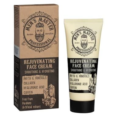 Men's Master Crema Hidratante Facial Rejuvenecedora para Hombre | Antiarrugas | Enriquecida con Colágeno, Minerales y Ácido Hialurónico | Cuidado Facial Masculino| 75 ML