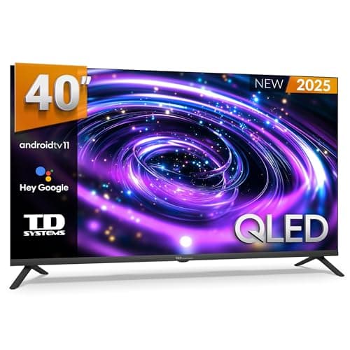 TD Systems - Smart TV 40 Pulgadas QLED sin Marcos, Android 11, Google Assistant, Control por Voz, televisión TDT 2025. Televisor con 3 años de Garantia - PRIME40C20GLQ