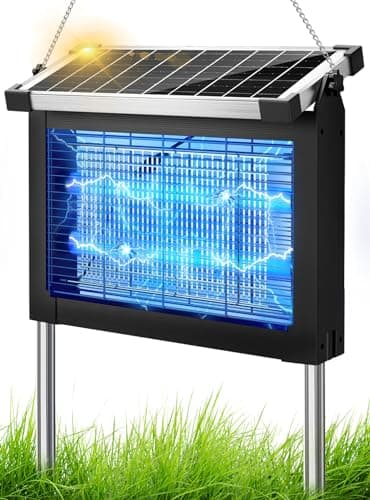 Anysun Repelente Mosquitos, Solar Mosquitos Electrico USB Recargable, 4500V Raid Antimosquitos Impermeable para Mosquitos, Polillas, Moscas para Patio, Hogar, Patio Trasero, Jardín, Camping