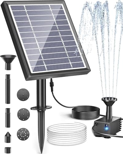 Biling Fuente solar para exteriores, 2,5 W, bomba solar para estanque con filtro, bomba de agua solar, fuente flotante para fuentes exteriores, mini estanque