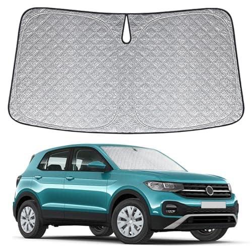 Opaltool Parasol Coche Delantero Plegable Repuesto para VW T-Roc 2017-2023, Coche Sol Sombra Bloquea los Rayos UV en el Interior del Parasol Protector