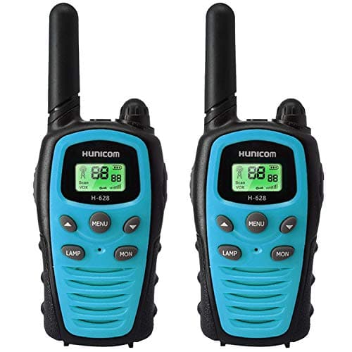 Walkie Talkies para Adultos de Largo Alcance, Las Mejores radios bidireccionales PMR Walky Talky VOX Manos Libres 5 km con Linterna LCD para Aventuras al Aire Libre, Camping, Senderismo