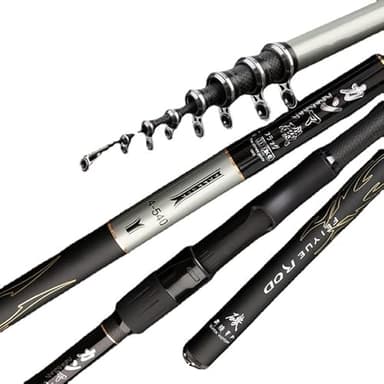 TTSJSM CañAs De Pescar Poder telescópica caña de Pescar Roca 2.7m-6.3m Fibra de Carbono Spinning Caña de Pescar Carpa alimentador de Barcos del Recorrido de Rod mar CañA De Pescar