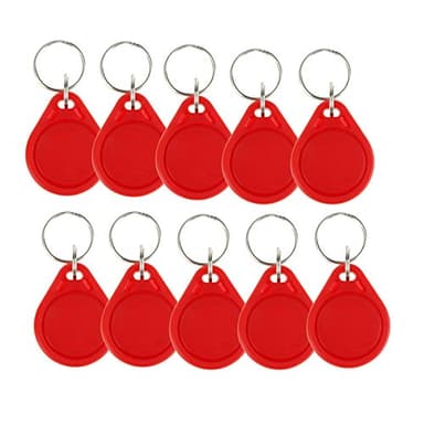 OBO HANDS (100 Unidades Resistente al Agua ABS 13,56MHz ISO14443 A MF Classic 1 K NFC RFID Token, llavero RFID, Rfid Tag, Negro