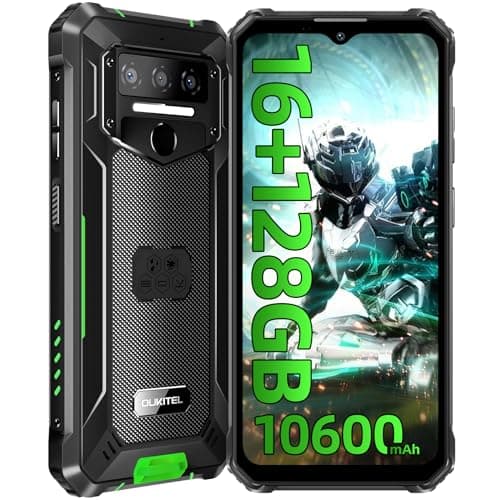 OUKITEL WP23 Pro Movil Resistente - 16GB+128GB (TF 1TB), Batería 10600mAh Android 13 Smartphone, 6.52" Pantalla Móvil Todoterreno, 13MP Cámara, 4G Dual SIM Teléfono Irrompible OTG/GPS/NFC/IP68/69K