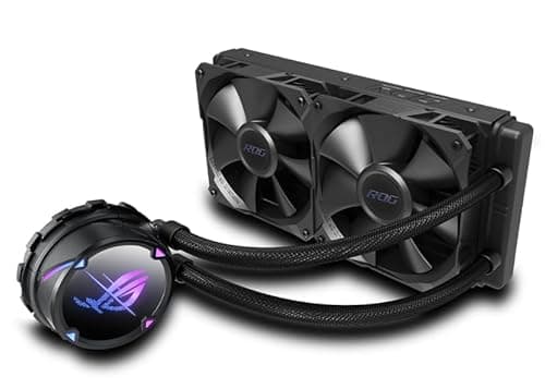 ASUS ROG Strix LC II 240 - Disipador líquido All-In-One, dos ventiladores ROG de 120 mm, iluminación ARGB, LGA 1700|1200|1150|1151|152|1155|1156|2011|2066 y AMD AM4/TR4, negro