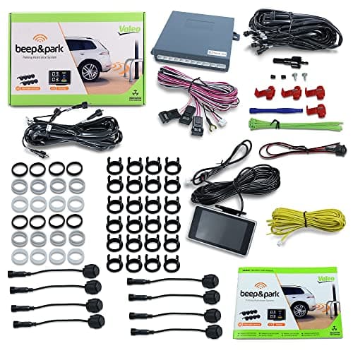 VALEO 632202 - Sistema de Ayuda al Aparcamiento - Kit Beep&Park: 8 Sensores + 1 Pantalla LCD - Instalación Delantera y Trasera