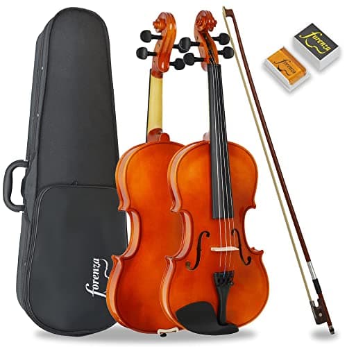 Forenza Uno Serie 4/4 Atuendo De Violín De Tamaño Completo Para Principiante Con Estuche Dura Ligera, Arco De Madera, Colofonia, Cuerdas De Núcleo De Acero