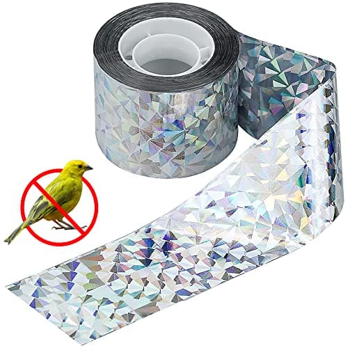 RUPECA 80M x 4,8CM Cinta Repelente de Aves - Ahuyentador de Pajaros - Espantapajaros Exterior - Espanta Palomas (80, 1, Metros)