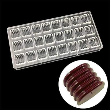 Aestm Molde de policarbonato para bombones, chocolates y pasteles, policarbonato, decoración de bodas, tartas de boda o cumpleaños, accesorios para hornear, 27,5 cm x 13,5 cm x 2,4 cm