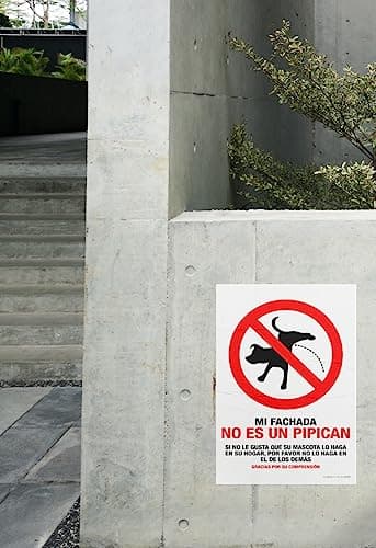 akrocard - Cartel Resistente PVC - mi fachada NO ES UN PIPICAN - Señaletica de prohibicion - Ideal para Colgar y Advertir al transeúnte