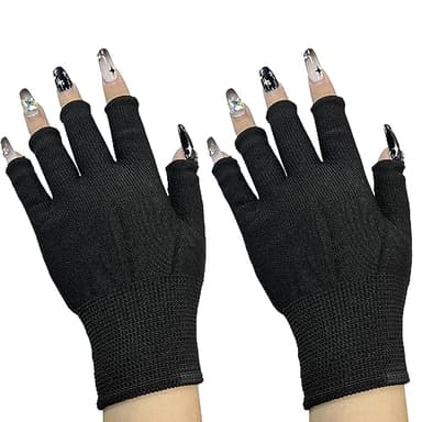 Anti UV Guantes para Uñas de Gel, Guantes de Protección UV de Manicures, Guantes Antirrayos UV para Secador de Manicura, Gel Nails Anti UV Gloves para Lámpara de Gel de Uñas, UV Protection Gloves