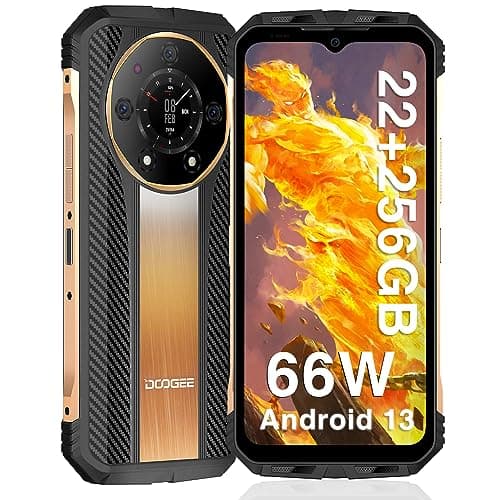 DOOGEE S110 Móvil Resistente a Golpes y Agua 22GB+256GB (TF 2TB), 6,6" FHD+ 120Hz Movil Irrompible Android 13, 50MP Cámara, 10800mAh Batería 66W, Helio G99, IP68IP69K/NFC/Huella Dactilar/Face ID-2024