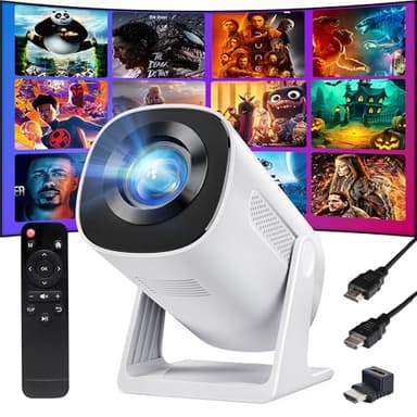 Mini Proyector Portátil【Auto Keystone】YOTON Y4 Proyector Bluetooth 1080P Soporte, Proyector de Cine Giratorio 270°, Pantalla de 200 Pulgadas con Zoom 50%, Compatible con Fire Stick,iOS,Android,PC,PS5