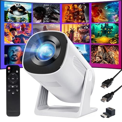 Mini Proyector Portátil【Auto Keystone】YOTON Y4 Proyector Bluetooth 1080P Soporte, Proyector de Cine Giratorio 270°, Pantalla de 200 Pulgadas con Zoom 50%, Compatible con Fire Stick,iOS,Android,PC,PS5