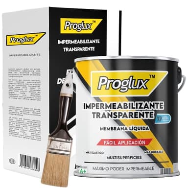 ProGlux Impermeabilizante Transparente 750 ml - Sellador Impermeable Transparente para Revestimiento Impermeable Definitivo - Pintura Impermeabilizante Terrazas Antimoho - Pintura Antihumedad