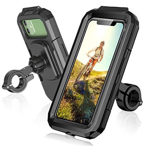 ENONEO Soporte Telefono Movil Impermeable 360°Rotación Universal para Moto, Bicicleta Montaña con Pantalla Táctil Sensible Anti Vibración, para 5.5-6.8"