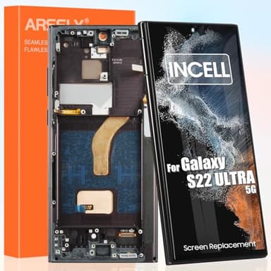Pantalla para Samsung Galaxy S22 Ultra 5G SM-S908U SM-S908A SM-S908W LCD Pantalla Asamblea Reemplazo Pantalla Cristal Digitalizador con Kit Reparación, Sin Desbloqueo Huella Dactilar, US Version