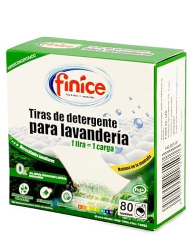 VAMZ Shop - Detergente en Tiras para Lavadora (80 Lavados) - Incluye Suavizante, Ecológico, Hipoalergénico, Biodegradable, Ropa limpia y suave sin ensuciar el Planeta, Ropa blanca y de Color.