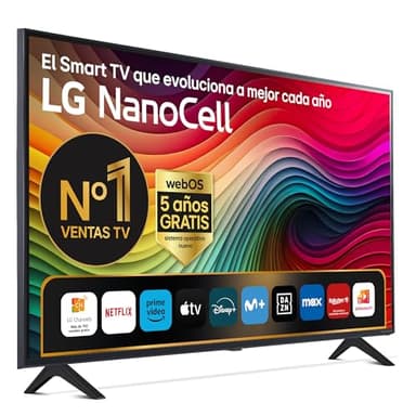 LG 43NANO81T6A 43", 4K NANOCELL, Smart TV, HDR10, WebOS24, Serie 81, Procesador Potente e Inteligente, Dolby Digital Plus, Gaming, Alexa/Google Assistant, Negro