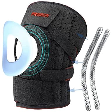 PROIRON Rodilleras Menisco y Ligamento, Rodilleras con Estabilizadores Laterales y Almohadillas de Gel de Rótula, para Artritis, Correr, Deporte, Crossfit, Rehabilitación