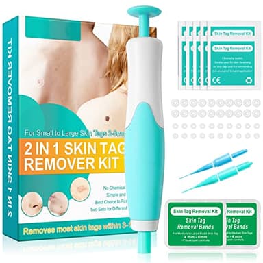Kit rápido de eliminación de verrugas, Skin Tag Removal, sin dolor, dispositivo de eliminación de verrugas con 36 parches de reparación, (2 mm hasta 8 mm) (A-aotomatic)