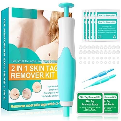 Kit rápido de eliminación de verrugas, Skin Tag Removal, sin dolor, dispositivo de eliminación de verrugas con 36 parches de reparación, (2 mm hasta 8 mm) (A-aotomatic)