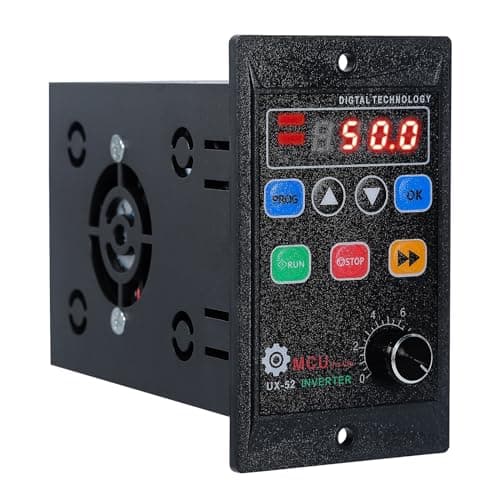 DEWIN Variador de Frecuencia, Convertidor de Frecuencia VFD Entrada Monofásica Salida Trifásica Controlador de Velocidad VFD para Control de Velocidad del Motor 1100W AC 220V