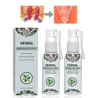 Hemorrhoids Spray, 2 Botellas Spray para Hemorroides, Aliviar las Hemorroides, Spray de Hemorroides de Plantas Naturales, Spray para el Alivio de las Hemorroides, para Calmar las Hemorroides (#1)