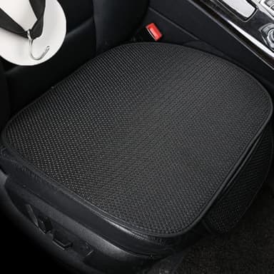 Ice Silk Non-Slip Car Seat Pad for Summer, Breathable and Refreshing, Car Seat Covers Full Set, Car Seat Protector for Sweat, Car Dog Cover Back Seat (Black,Front Seats (2 Pcs))