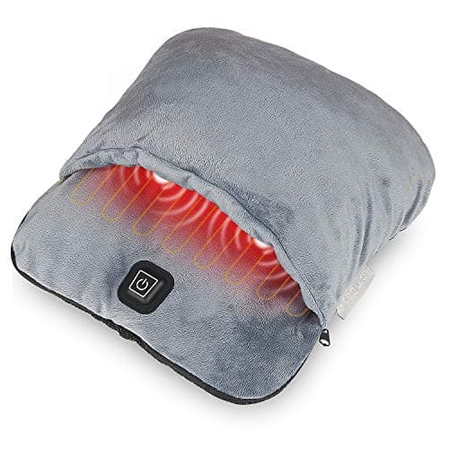 Calentador de pies Con función de masaje de calefacción y vibración, Almohadilla eléctrica de calentamiento rápido Franela ultra suave con 3 configuraciones, para hombres y mujeres