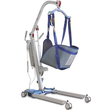 Ventadecolchones – Grúa Eléctrica para el traslado de pacientes, personas mayores, elevación cuerpo completo. Marca Española. Soporta hasta 135 Kilogramos. Arnés Incluido.