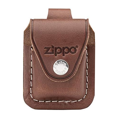 Zippo Pouch W/Loop Brown Bolsa de Cuero, Adulto-Unisex, Marrón, 3.5x1x5.5 cm