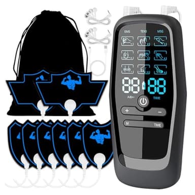 arlote EMS Tens Unit Estimulador Muscular Profesional Masajeador Corporal Eléctrico Portátil para Dolor de Espalda, Dolor de Cuello, Dolor Corporal