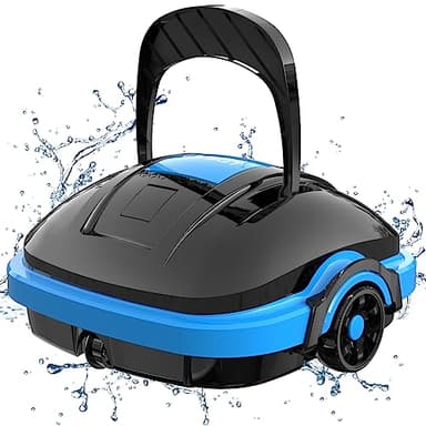 WYBOT Robot de Piscina Inalámbrico Automática 50 mins Succión Potente, Motor Dual, Filtro Fino de 180 μm Aspirador Piscinas para Piscinas sobre/en el Suelo de hasta 50 m²