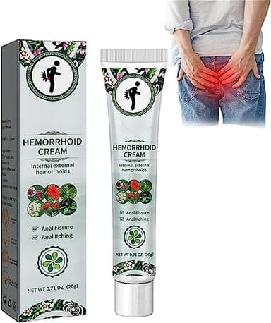 EXQST Crema para Las hemorroides, Crema calmante para Las hemorroides, Crema para el Tratamiento de Las hemorroides Naturales, Alivio de acción rápida contra la picazón y el Ardor externos