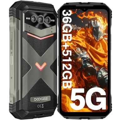 DOOGEE VMAX Plus [2025] Movil Irrompible Android 14, 36GB+512GB, Cámara 200MP+Visión Nocturna, 6.58" FHD+120Hz, 22000mAh 33W, Smartphone Dimensity 7050 Movil Resistente 5G, IP68IP69K/NFC/WiFi6/Huella