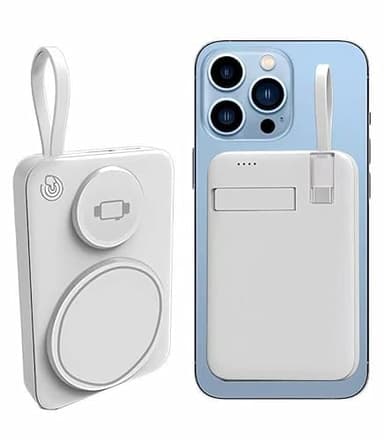 Power Bank 10000mAh, mag-Safe Bateria Externa Carga Rapida, Cargador Portátil Inalámbrico PD 22.5W Pantalla USB-C mag-Safe Powerbank para iPhone 17/16/15/14/13/12/11/Pro MAX