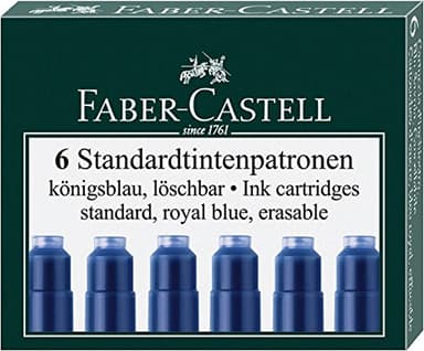 Faber-Castell Cartuchos de tinta estándar, 6 unidades, en caja plegable