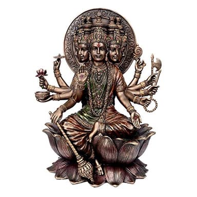 Sri Krishna Culture -Nuevo Gran Gayatri MATA Idol-Color-Acabado, Altura-12 pulgadas, Dios Murti/Estatua/Figuirnes, Resina Fundida en Frío