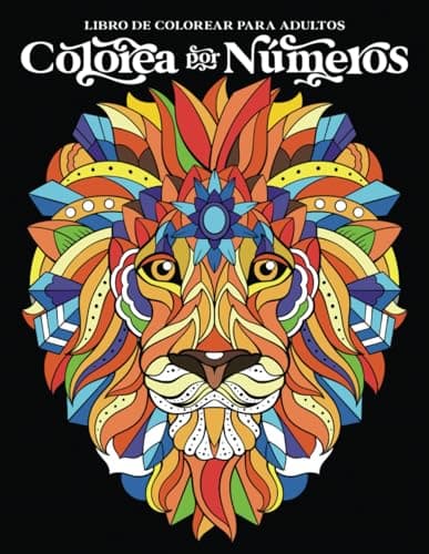 Libro de colorear para adultos: Colorea por números - animales y mandalas