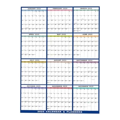 Calendario de pared 2025 | Calendario A1 extra grande borrable a color para todo el año 2025, planificador de pared, va desde enero de 2025 hasta diciembre de 2025, planificador anual, gráfico de