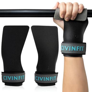 CIVINFIT Calleras Crossfit, Ajuste Cómodo Talla Media Grande, Sin Agujeros, Fibra de Carbono. Protección y Confort para Gimnasio, Halterofilia y Calistenia. Previene ampollas y desgarros. Unisex (G)