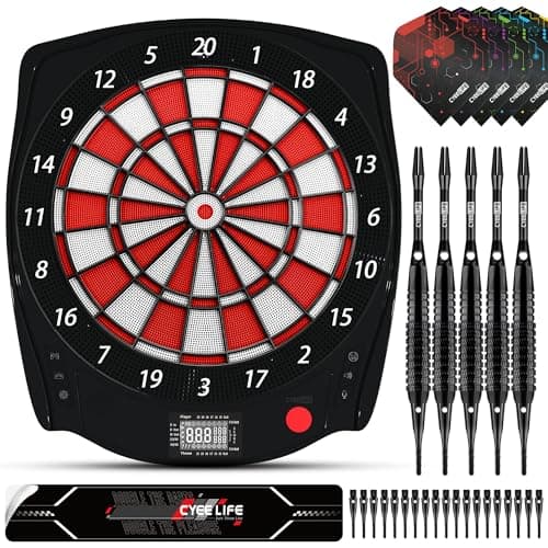 CyeeLife Diana electrónica profesional – Diana con 12 dardos y accesorios – Soft Tip Dartboard Set para adultos