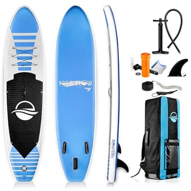 SereneLife tabla paddle surf hinchable, Paddle board, Cubierta antideslizante, Aleta inferior para remar, Estuche para guardar, Barco de pie para jovenes y adultos